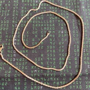 BEAUTIFUL Vintage Sterling Silver Rope Chain. 24”